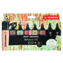 Set 8 Subrayadores STABILO Boss Original NatureColors