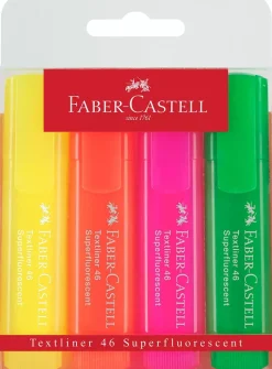Set 4 Subrayadores Superfluorescentes Textliner 46 Faber-Castell