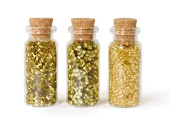 Set 3 tarros con Cuentas y Semillas Oro Multicraft