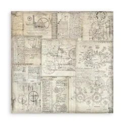 Set 4 Telas de Encuadernar Voyages Fantastiques Stamperia 30x30cm