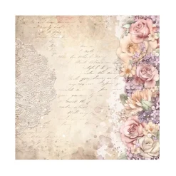 Set 4 Telas de Encuadernar Romance Forever Stamperia 30x30cm