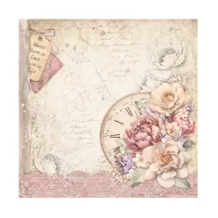 Set 4 Telas de Encuadernar Romance Forever Stamperia 30x30cm