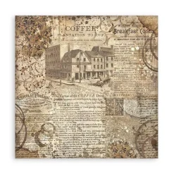 Set 4 Telas Fabric Coffee & Chocolate Stamperia 30x30cm