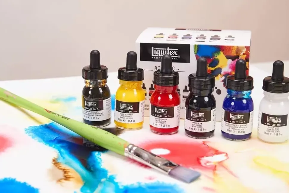 Set 6 Tintas Acrílicas Colores Esenciales Liquitex