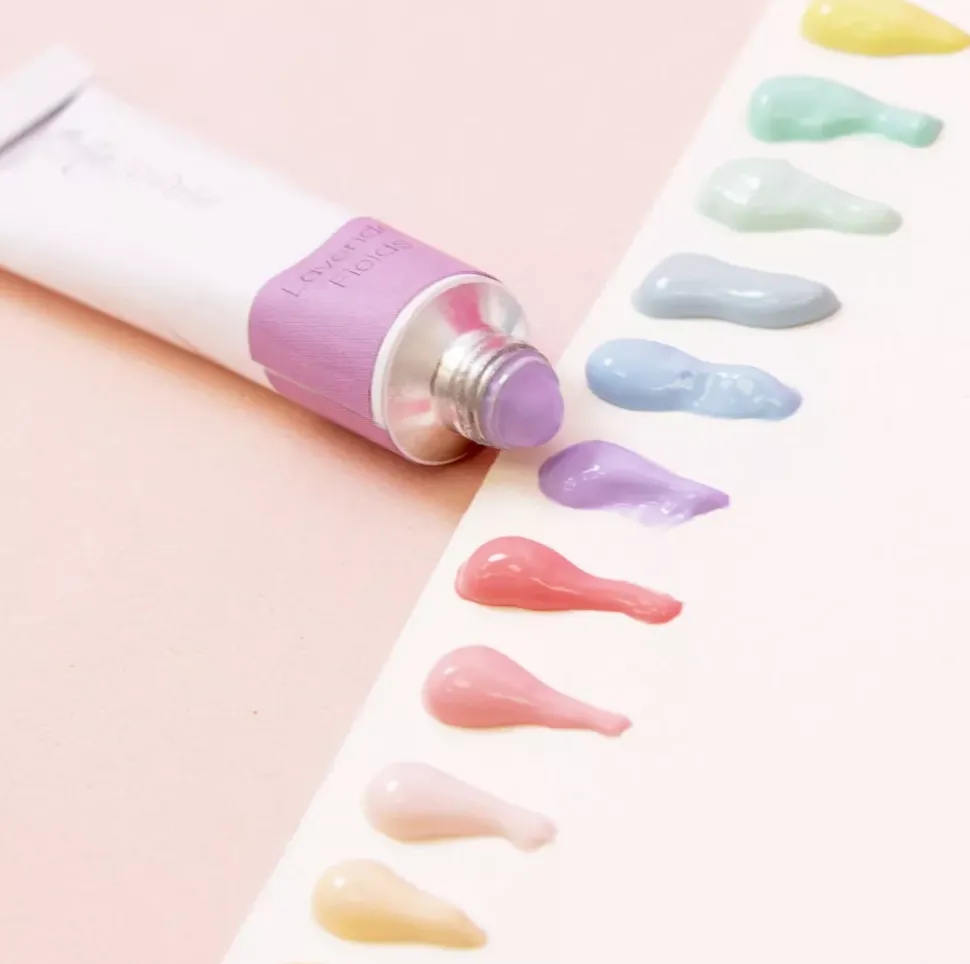 Set 12 Tubos Acrílicos Colores Pastel Craftelier