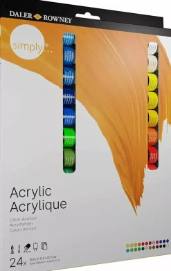 Set 24 Tubos Acrílicos Daler Rowney 12ml