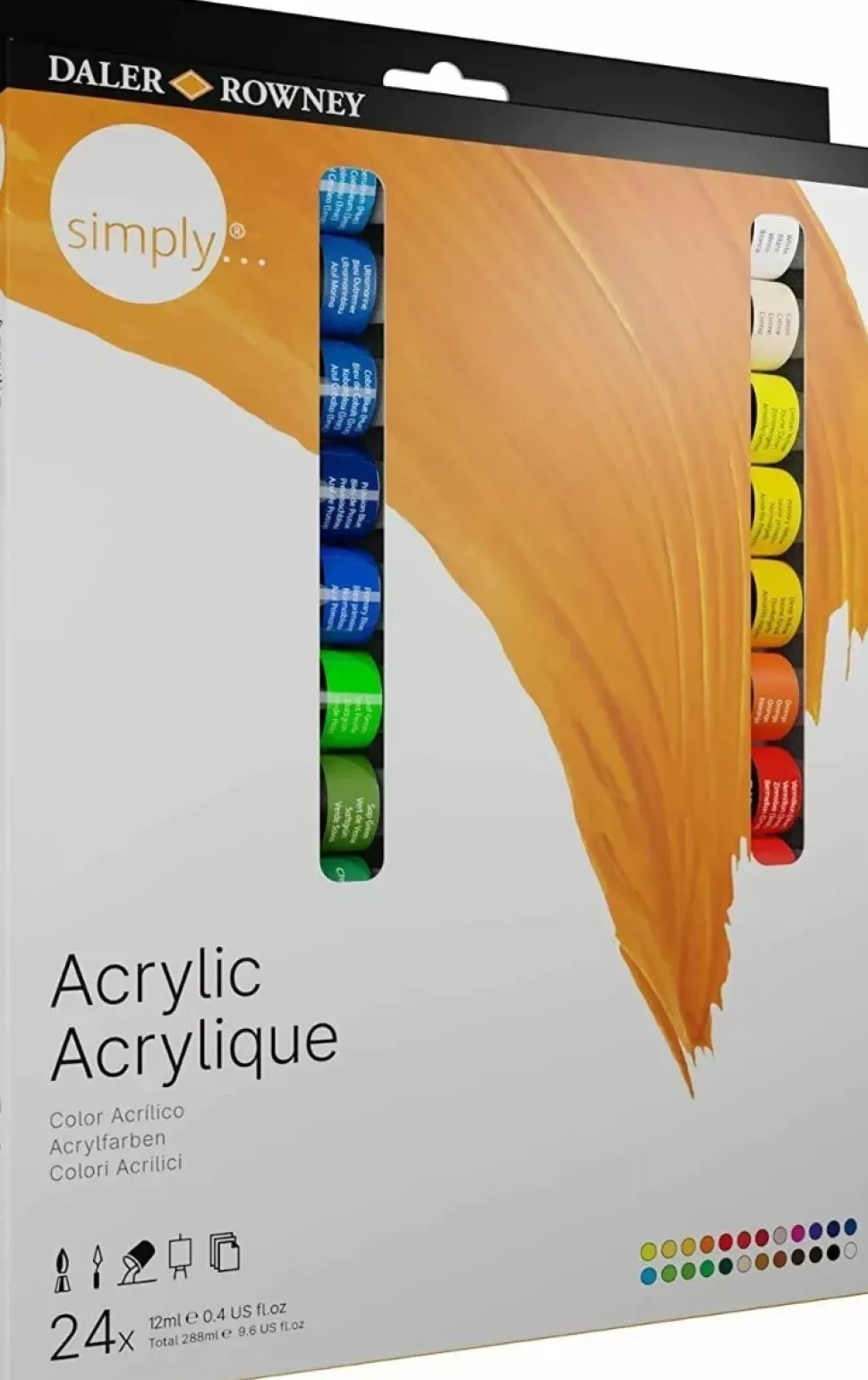 Set 24 Tubos Acrílicos Daler Rowney 12ml