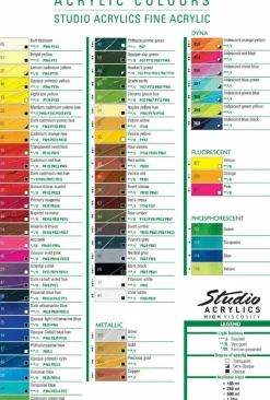 Set 30 Tubos Acrílicos Studio Acrylics + Pincel Pebeo 20ml