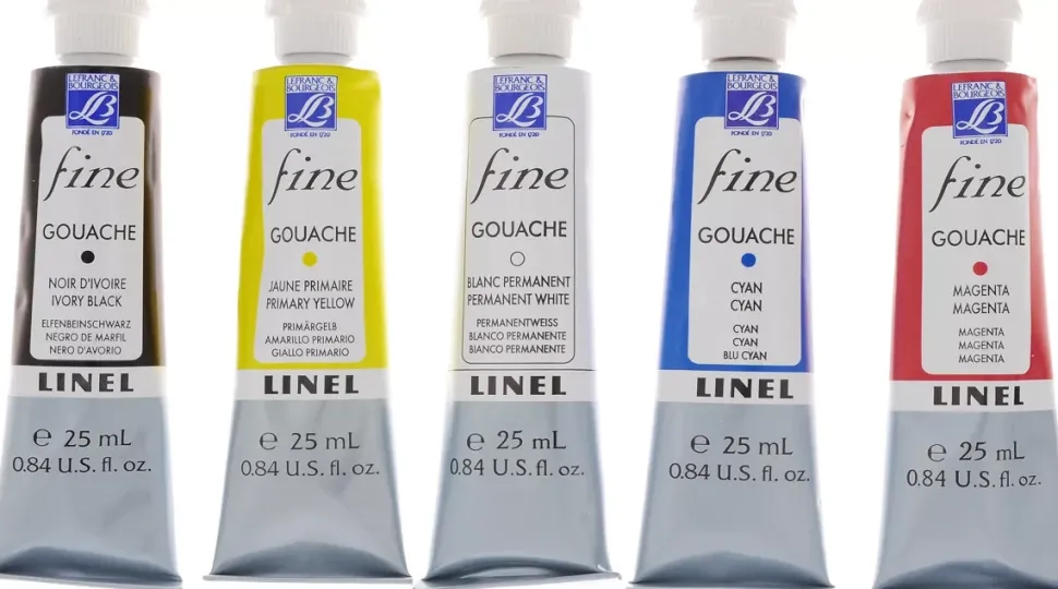 Set 5 Tubos de Gouache Fine Lefranc & Bourgeois 25ml