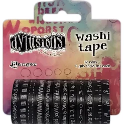 Set 12 Washi Tape Dylusions Ranger Negro