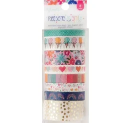 Set 8 washi tape Reasons To Smile Shimelle