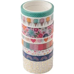 Set 8 washi tape Reasons To Smile Shimelle