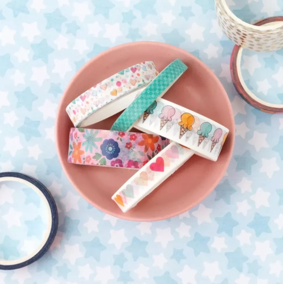 Set 8 washi tape Reasons To Smile Shimelle
