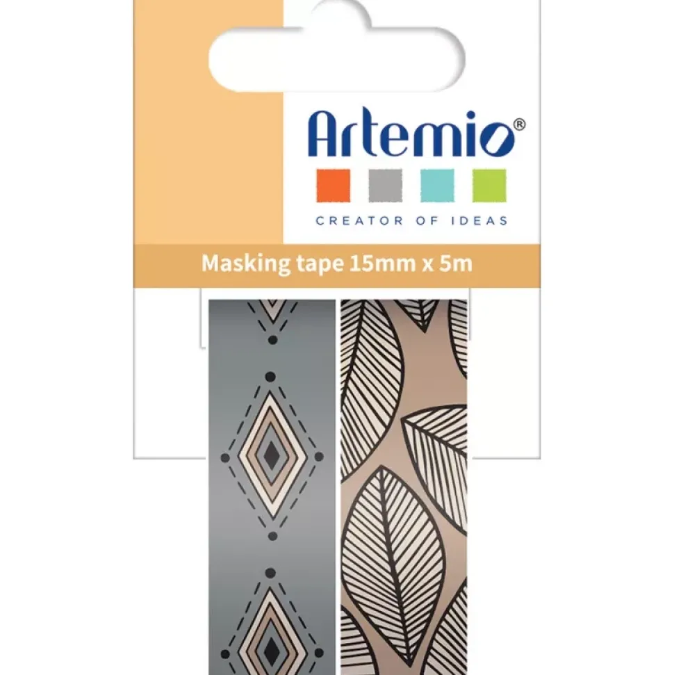 Set 2 washi tapes Hojas Boho Artemio