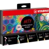 Set Arty 50 Rotuladores Boss Original Pastel, Aquacolor, Pen 68 y Point 88 STABILO Creative Set
