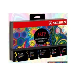 Set Arty 55 Rotuladores Pen 68 Max, Pen 68, Pen 68 Brush, Point 88 y Point 88 Max STABILO Creative Set