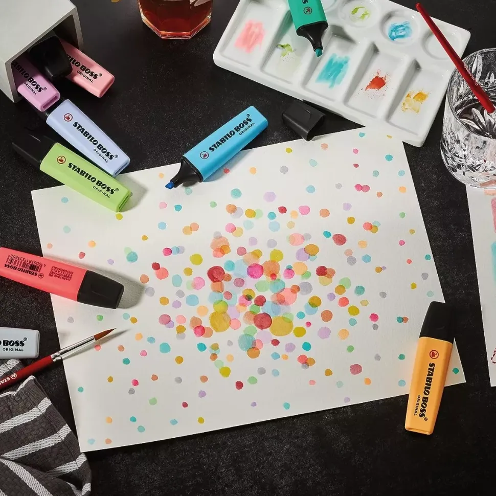 Set Arty 5 Subrayadores Colores Fríos STABILO Boss Original