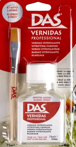 Set Barniz profesional brillante y pincel Das 75ml