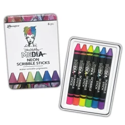 Set Ceras Acuarelables Neon Scribble Sticks Dina Wakley Ranger