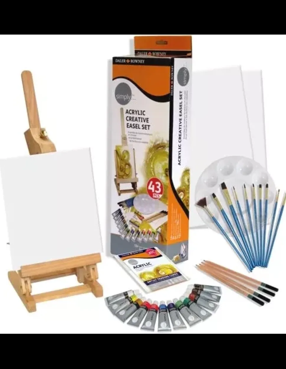 Set Creativo de Acrílico + Caballete Escritorio Daler Rowney