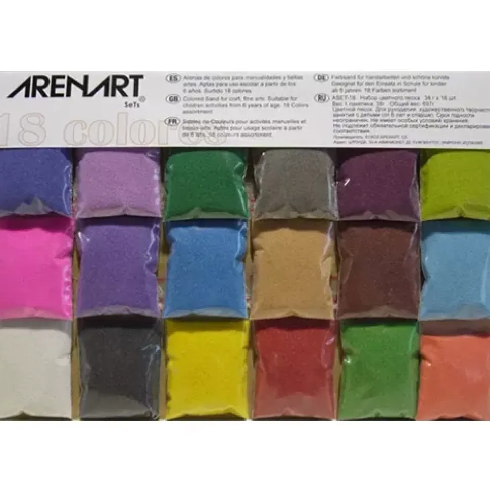 Set de 18 Arenas de Colores Arenart