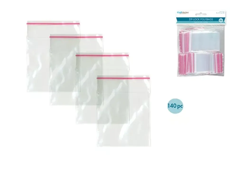 Set de 140 bolsas Ziplock Medianas
