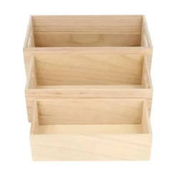 Set de 3 cajas de madera