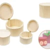 Set de 3 Cajas de Madera Redondas MultiCraft