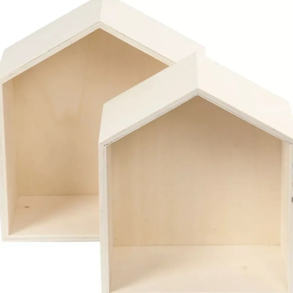 Set de 2 casas de madera