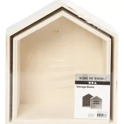 Set de 2 casas de madera