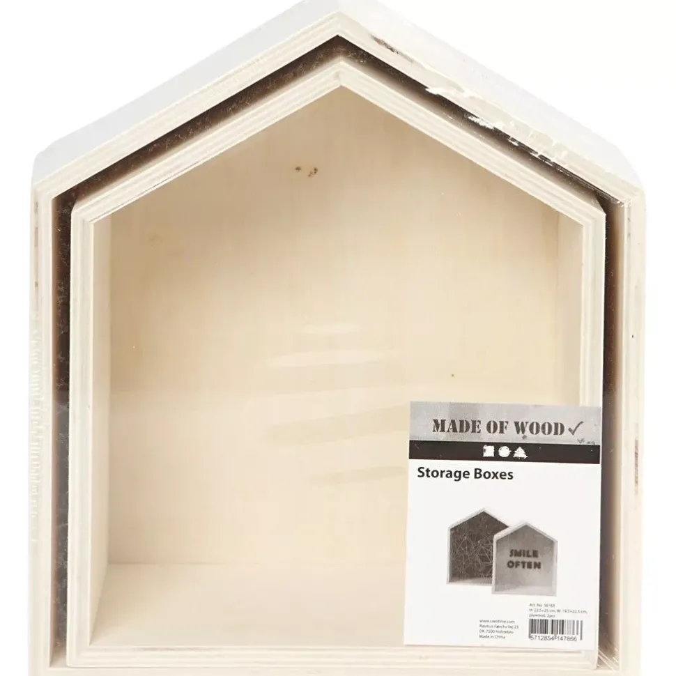 Set de 2 casas de madera