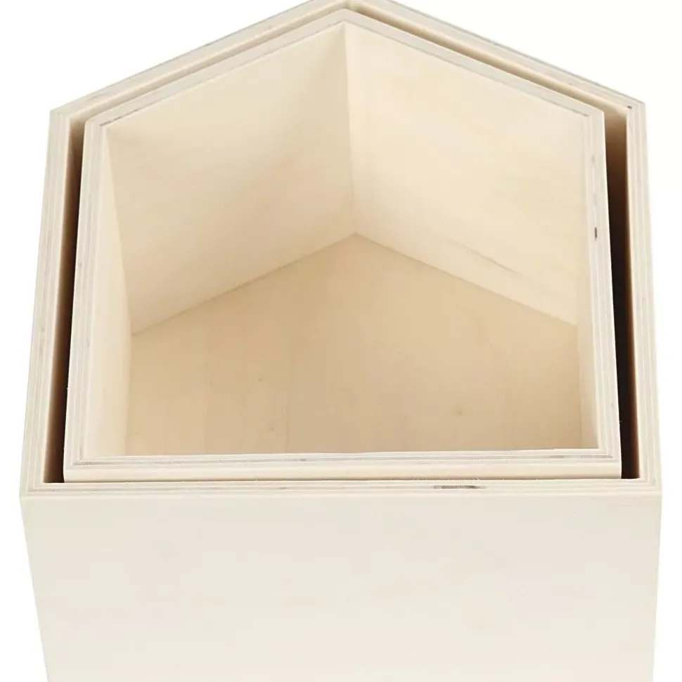 Set de 2 casas de madera