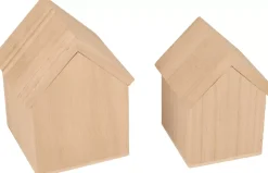 Set de 2 Casas de Madera con Tapa Artemio