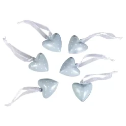 Set de 6 Cascabeles Corazón Azul Bebé Rayher