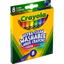 Set de 8 Crayons lavables grandes Crayola