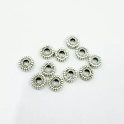 Set de 11 cuentas cilindro plata