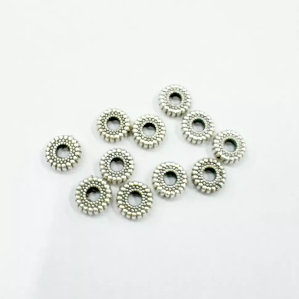 Set de 11 cuentas cilindro plata