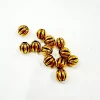 Set de 12 cuentas redondas oro