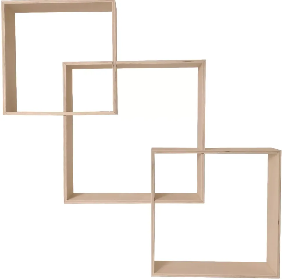 Set de 3 estanterías cuadradas encajables