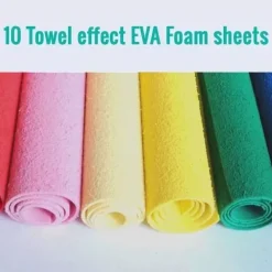 Set de 10 Foamy Goma EVA Toalla 30x20cm Colores Surtidos