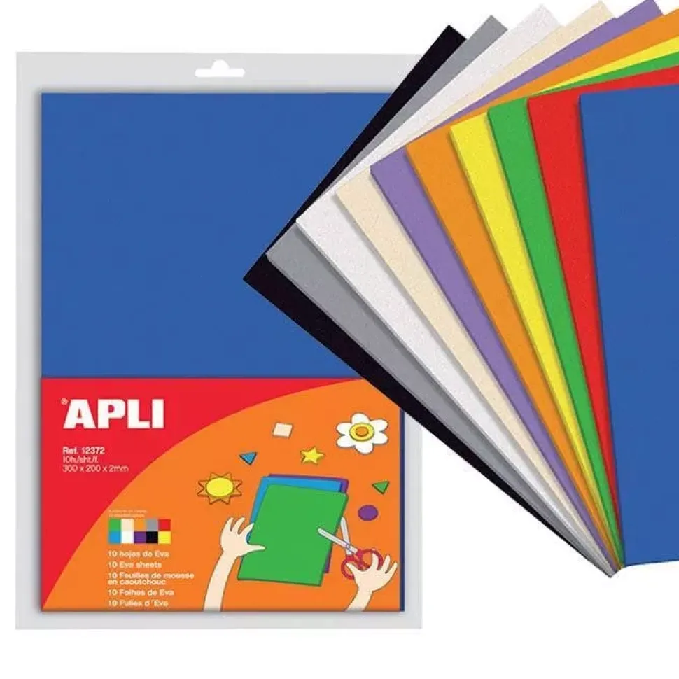 Set de 10 Foamy Goma EVA 30x20cm 2mm