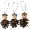 Set de 3 Gnomos Piñas para Colgar Rayher