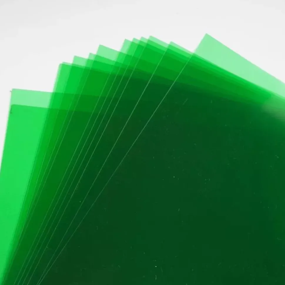 Set de 10 Hojas de Acetato Verde para Stencil A4