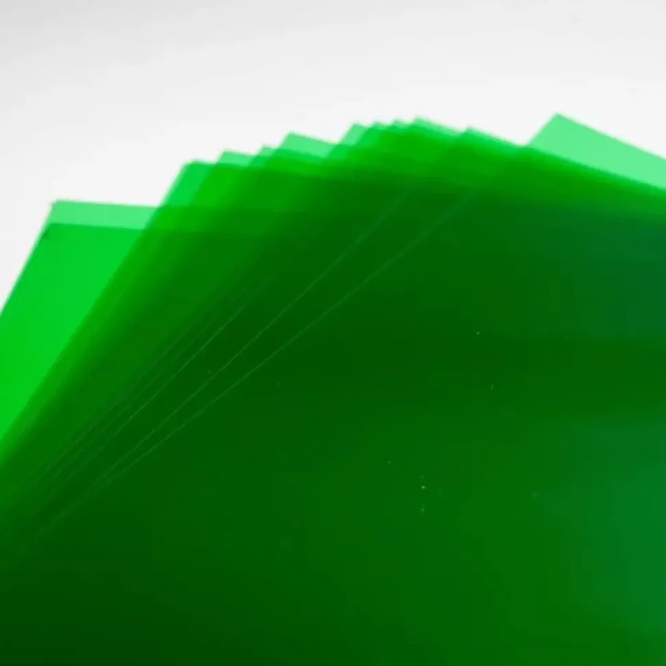 Set de 10 Hojas de Acetato Verde para Stencil A4