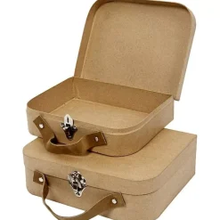 Set de 2 maletines de papel maché