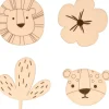 Set de 12 Mini Siluetas de Madera Safari Artemio