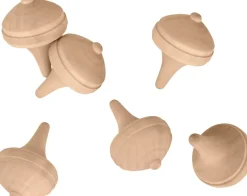 Set de 6 Peonzas de Madera Artemio