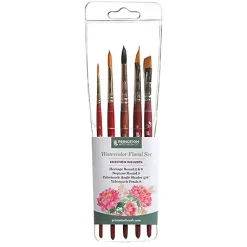Set de 5 Pinceles Acuarela Floral Princeton