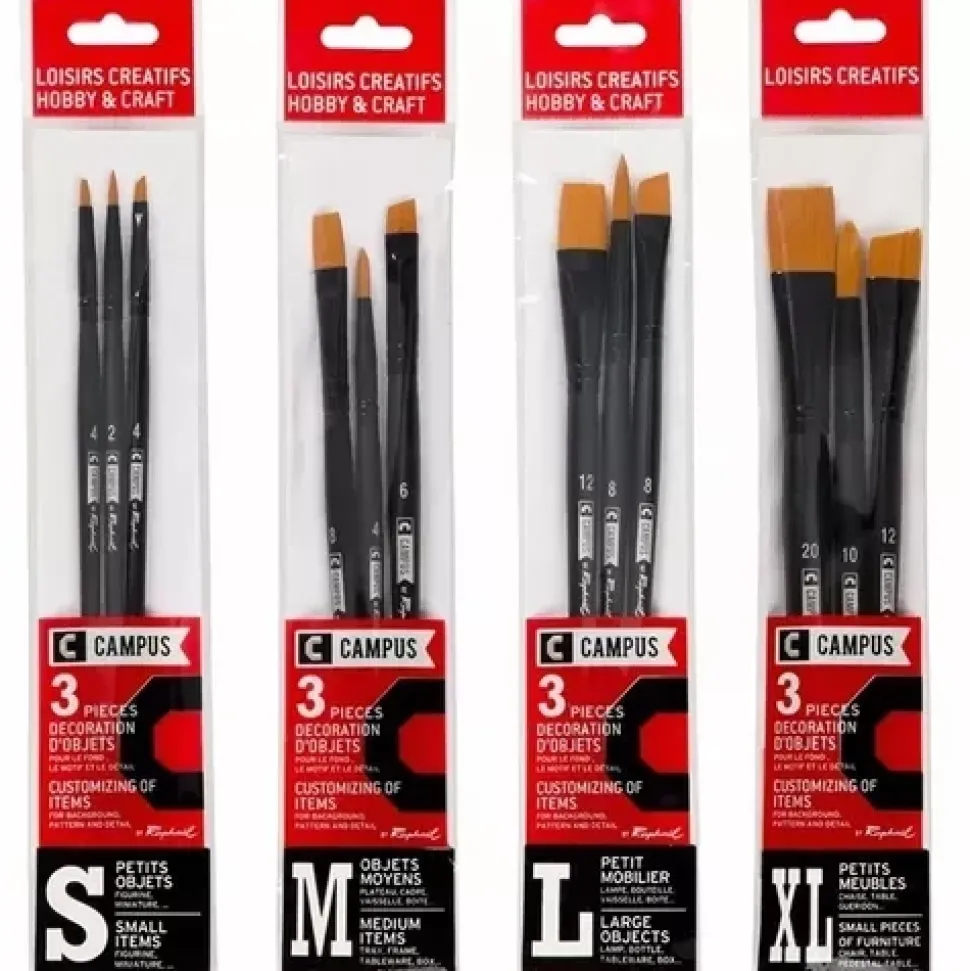 Set de 3 pinceles Hobby and Craft Raphaël