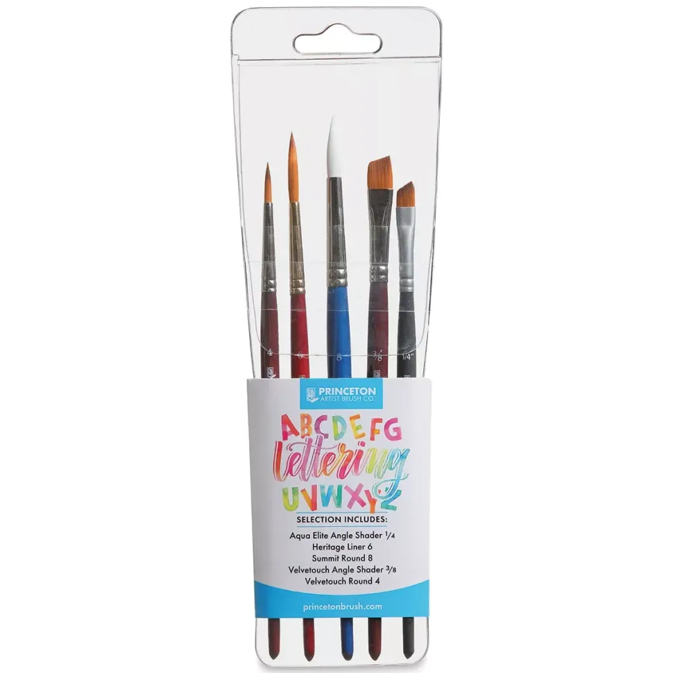 Set de 5 Pinceles para Letteting Princeton